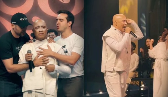 Com câncer, ex-cantor do Raul Gil emociona em espetáculo