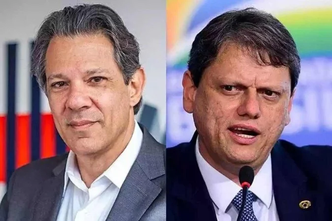 Tarcísio lidera intenção de votos no primeiro turno em SP contra Haddad