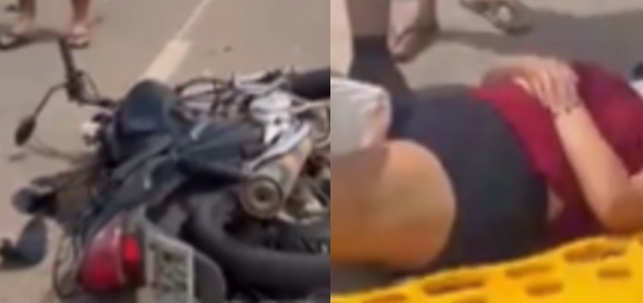 Motociclista sem CNH sofre fratura na perna após colisão na Avenida Amazonas