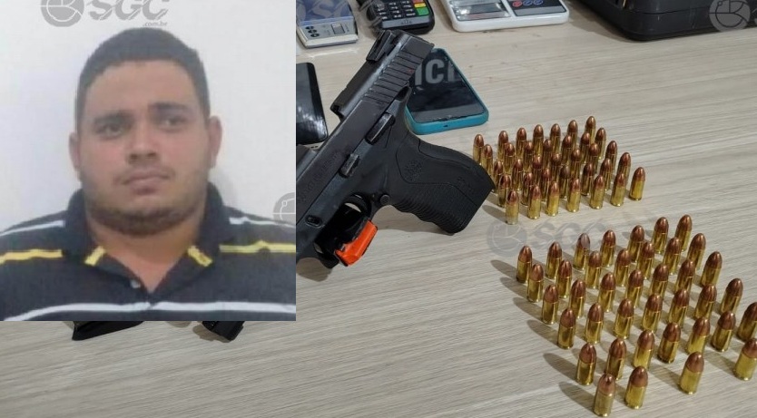 Foragido por latrocínio, condenado a 46 anos, é preso armado na capital