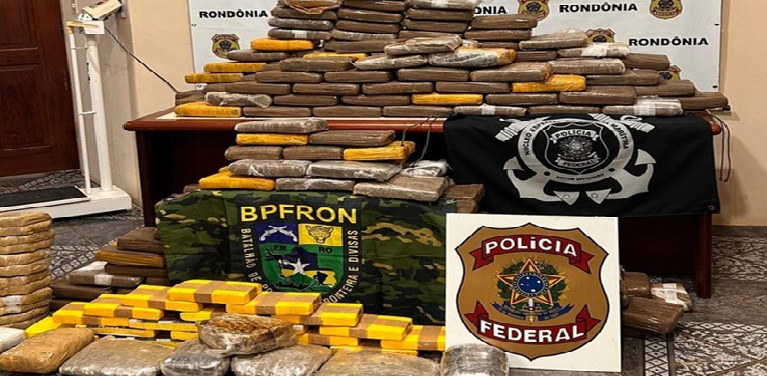 TRÁFICO INTERNACIONAL - Operação no Rio Madeira apreende quase 300 quilos de drogas na fronteira com a Bolívia
