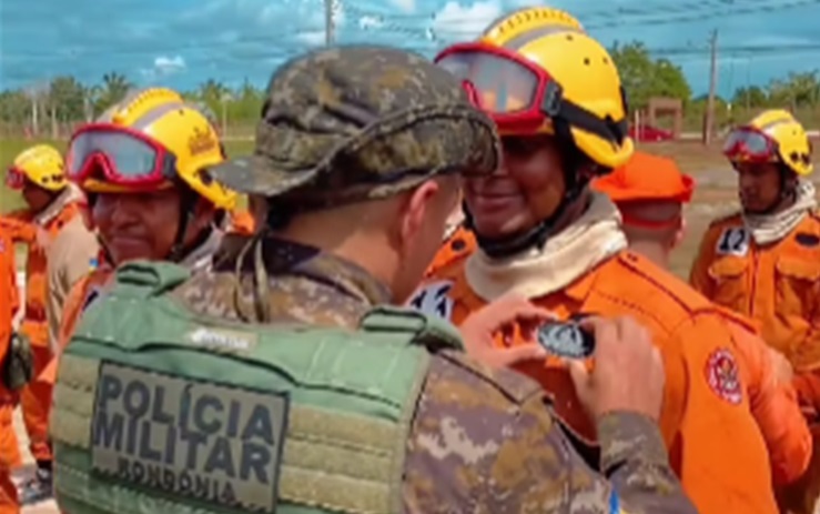PMRO reforça parceria institucional em solenidade do Corpo de Bombeiros Militar; veja o vídeo