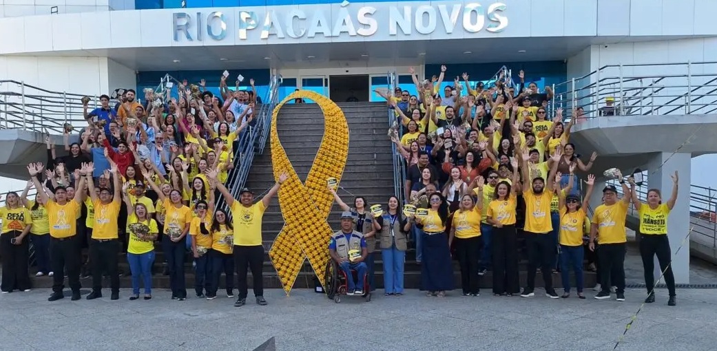SEGURANÇA NO TRÂNSITO - “Dia D” do Maio Amarelo mobiliza servidores no Palácio Rio Madeira em grande Onda Amarela