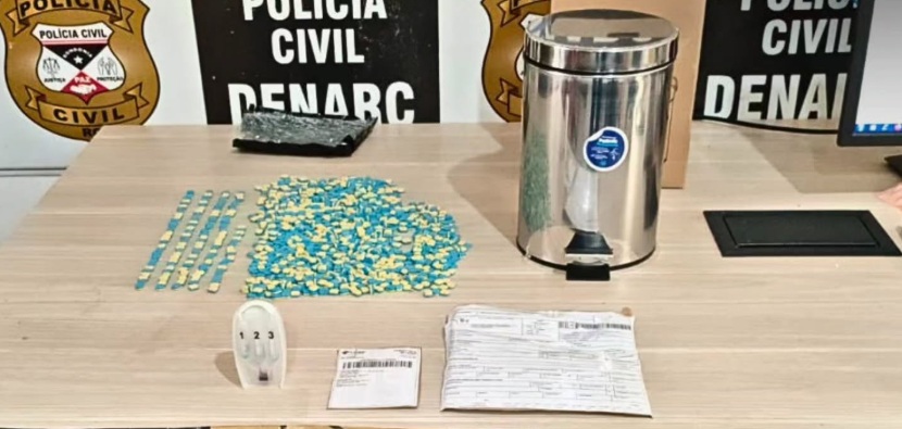 Polícia Civil intercepta remessa de ecstasy e apreende mais de mil comprimidos durante operação em Porto Velho
