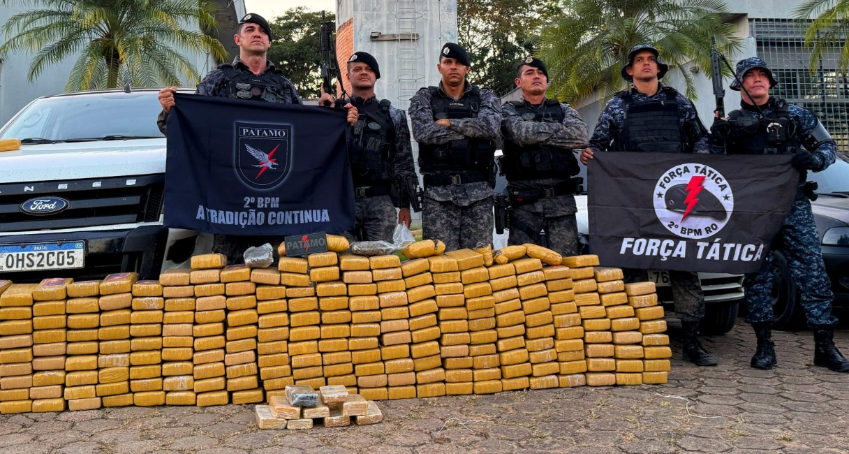 PM e Forças Integradas realizam a apreensão de 276 kg de drogas em Ji-Paraná