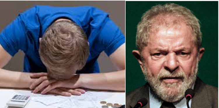 LULA, O PAI DA MISÉRIA - Governo afunda o Brasil com novo recorde de brasileiros endividados: 82% 