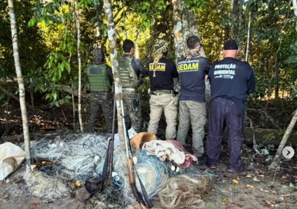 PROTEÇÃO AMBIENTAL - Operação no Rio Guaporé apreende armas, munições e equipamentos usados em crimes ambientais