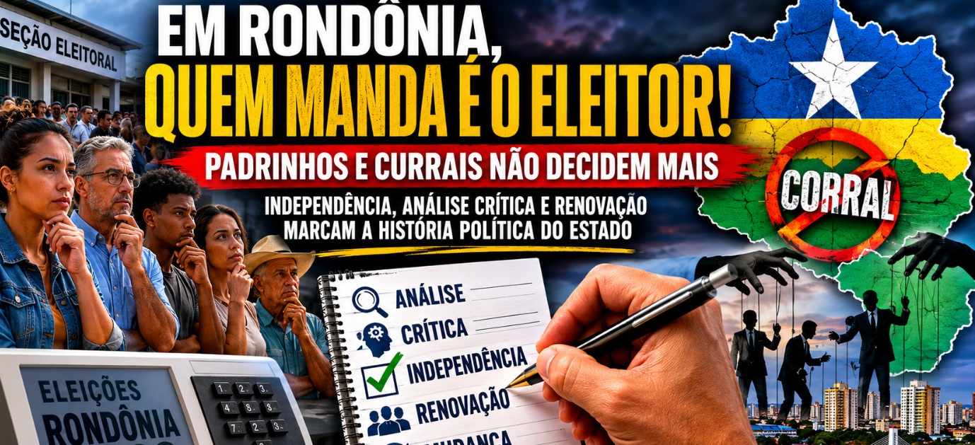 AQUI, O ELEITOR É EXIGENTE - Em Rondônia, padrinho não elege afilhado: eleitor derruba currais e decide nas urnas
