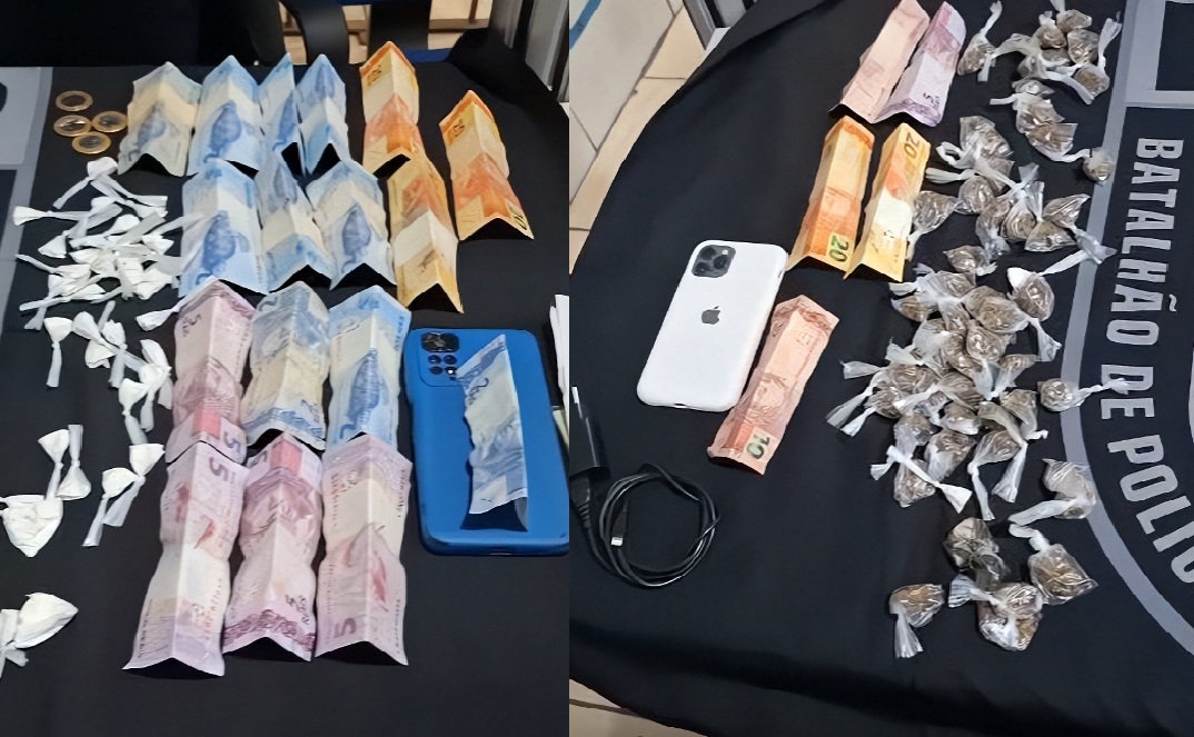 CAPTURADOS - Adolescentes são apreendidos com drogas e dinheiro em operação do BPTAR em Porto Velho