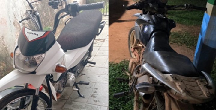 MERCADO DE PEÇAS ROUBADAS - Ações rápidas da PM recuperam motocicletas furtadas em Porto Velho e Nova Califórnia
