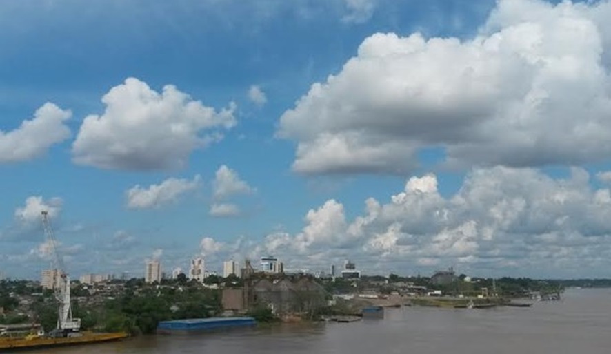SOL E NEBULOSIDADE - Porto Velho terá calor, sol entre nuvens e pancadas de chuva nesta terça-feira
