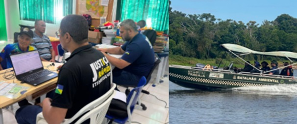 Justiça Rápida leva serviços essenciais a comunidades isoladas de Pedras Negras e Rio Cautário