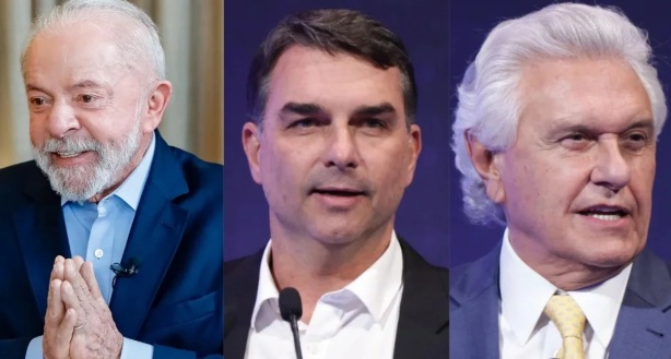 Lula empata com Flávio Bolsonaro e Caiado no 2º turno