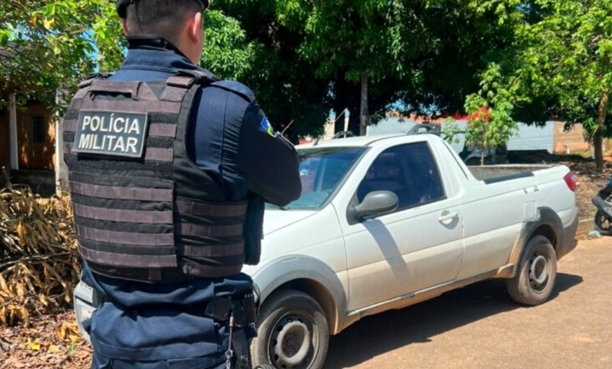 Polícia Militar recupera Fiat Strada furtada horas após o crime em Jaru