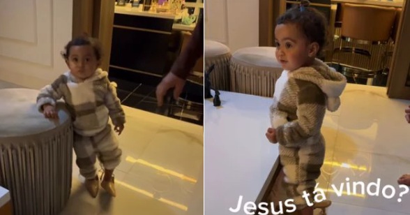 Filha de Zezé di Camargo diz que ‘Jesus tá vindo’; mãe fica surpresa