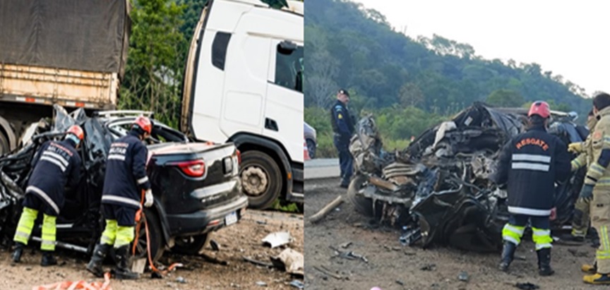 TRAGÉDIA NA BR-364 - Colisão frontal entre veículo da Saúde e carreta mata cinco pessoas em Ouro Preto do Oeste; desespero e muita dor

