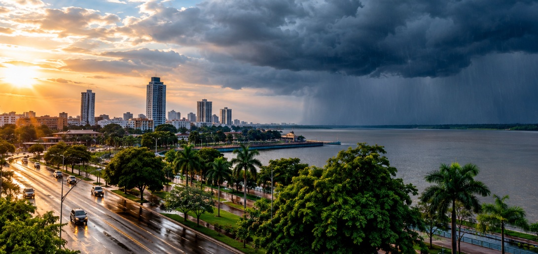 Porto Velho terá calor, chuva e possibilidade de temporal nesta segunda-feira; veja a previsão para Rondônia