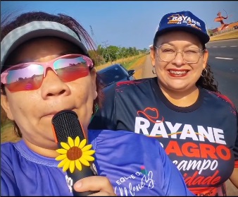 RAYANE DO AGRO - Rayane do Agro faz caminhada de protesto por recursos para campanha feminina em Rondônia