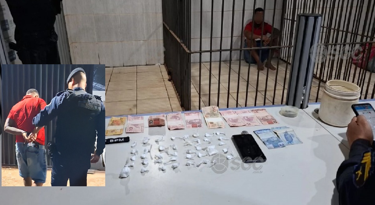 TRÁFICO - Suspeito é preso com porções de cocaína durante abordagem na Zona Leste de Porto Velho
