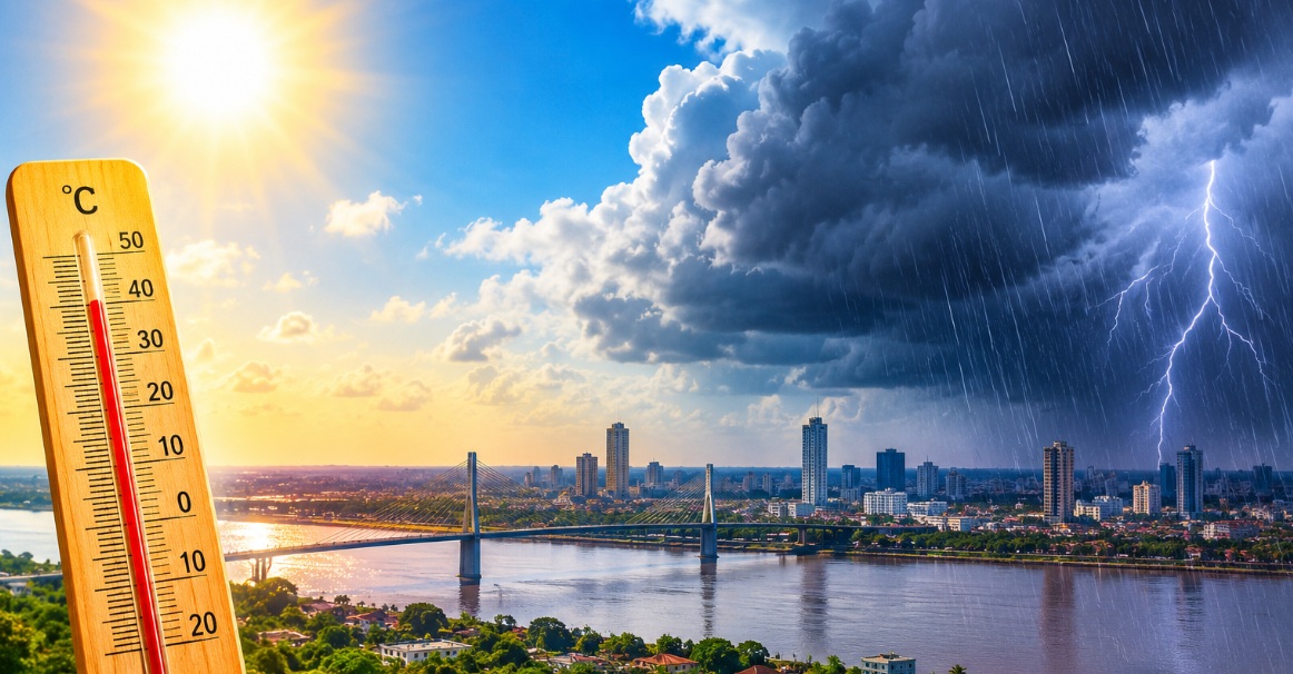 CALOR E CHUVA À VISTA - Sábado será de calor e tempo instável em Rondônia; Porto Velho pode ter chuva e trovoadas

