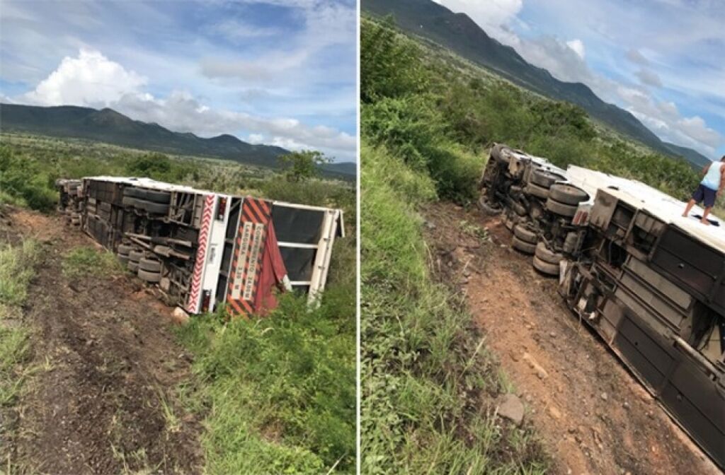 Trio Elétrico Usado Por Bell MarquesTomba Em Rodovia na Bahia