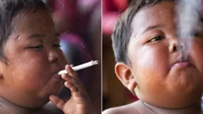 Você lembra do bebê fumante da Indonésia? Veja como ele está