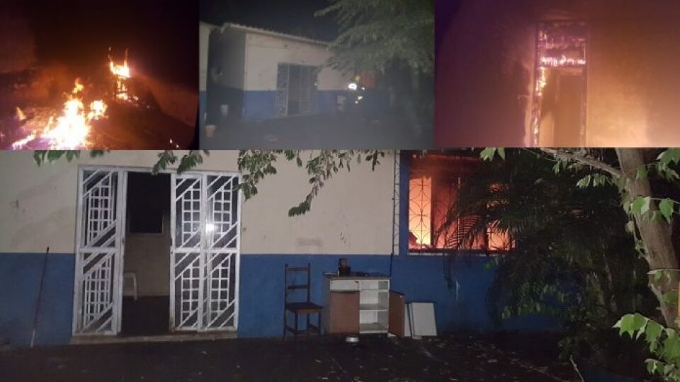 Usuários de drogas ateiam fogo em residência próximo da companhia de trânsito