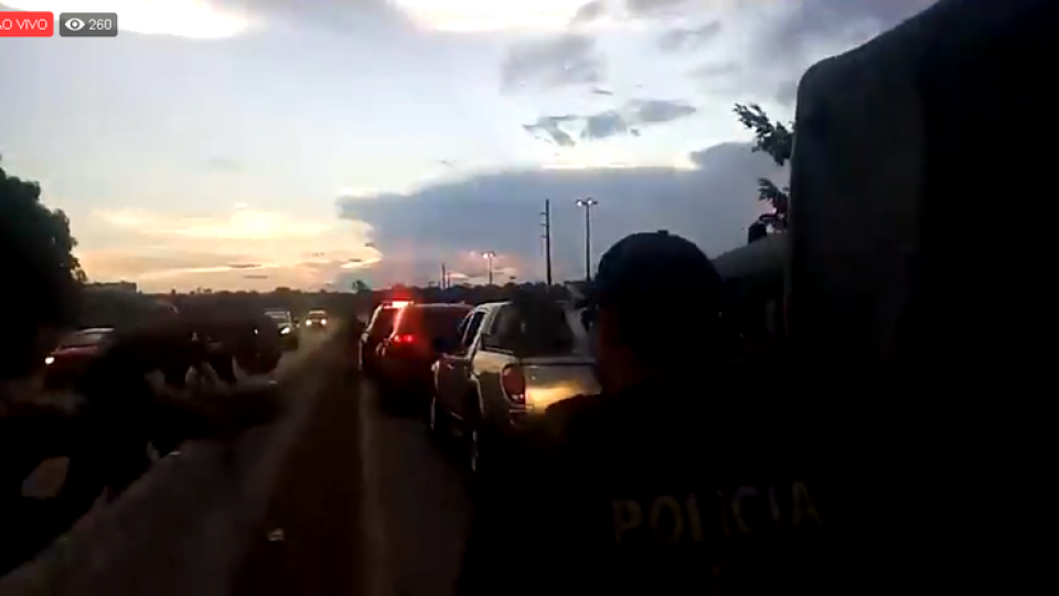 PF, PRF e Exército Brasileiro desobstruem BR-364