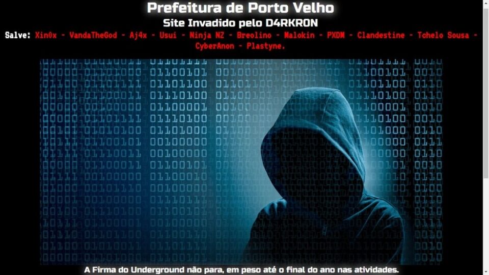 Hackers invadem 21 sites da prefeitura de Porto Velho e protestam contra corrupção