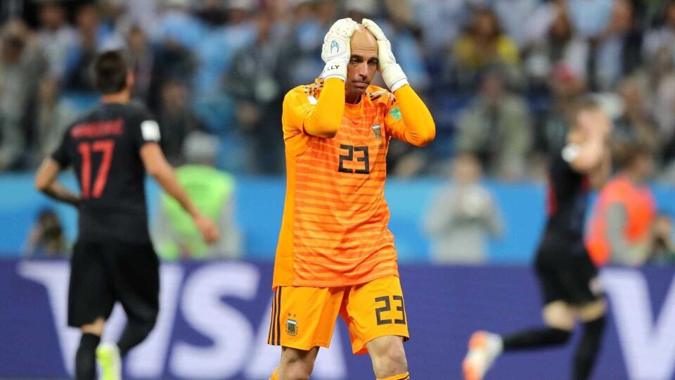 Croácia abre o placar após falha grosseira do goleiro argentino