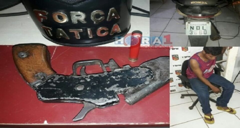 Suspeito de assalto é preso com arma e moto roubada na zona Leste de Porto Velho