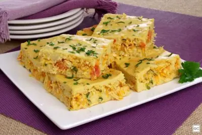 Torta de mandioquinha com frango