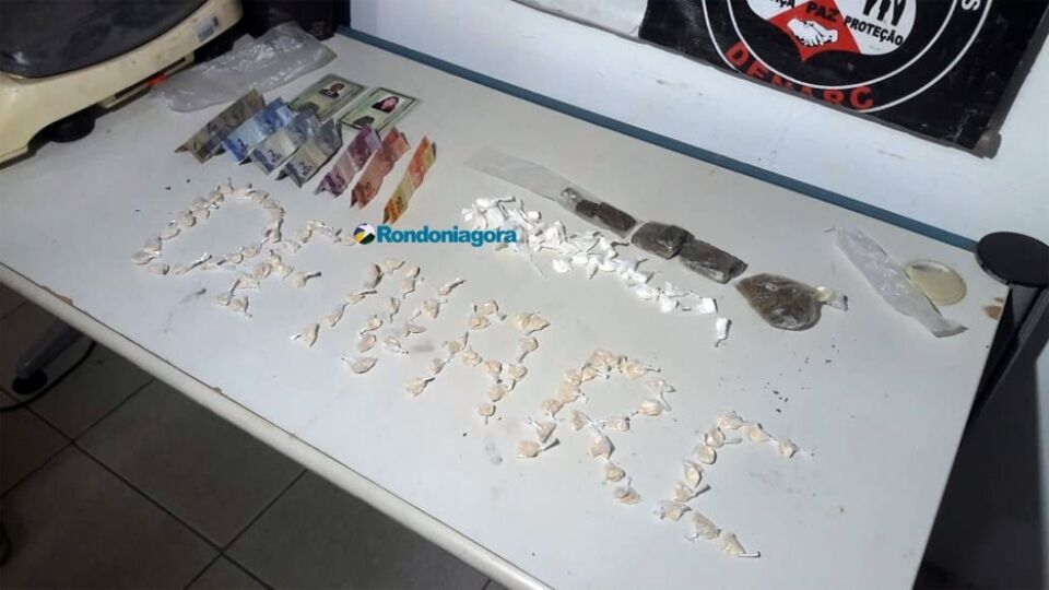 Denarc fecha boca de fumo e prende casal de traficantes em Porto Velho