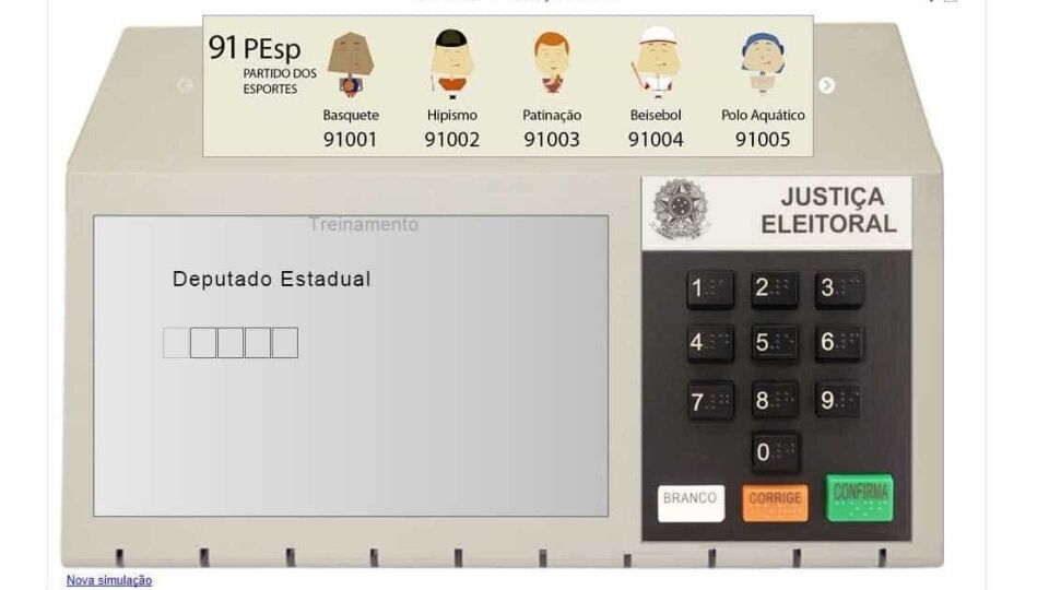 Software do TSE permite que eleitor simule voto na urna eletrônica