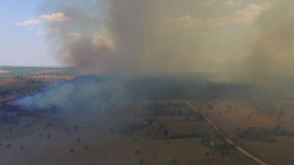 Incêndio de grande proporção atinge reserva ambiental e chega ao 3º dia em Nova União
