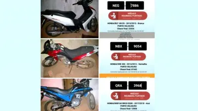 PM localiza esconderijo de assaltantes e recupera três motos roubadas
