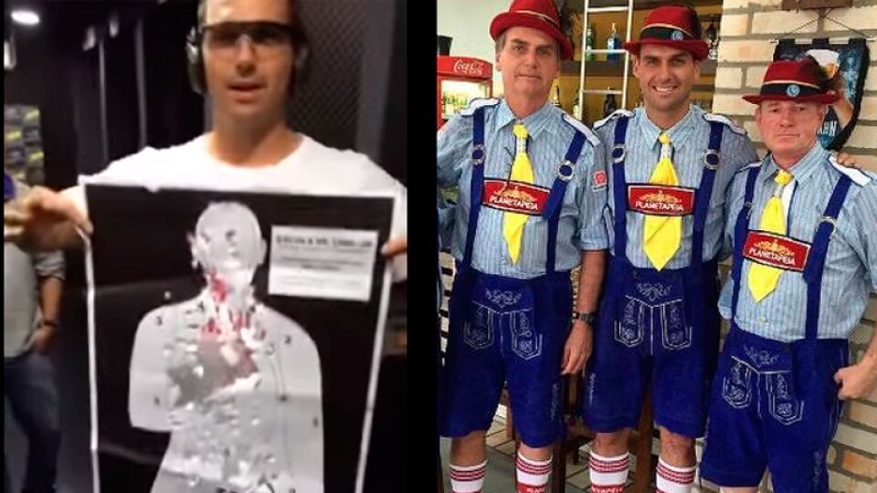 Deputado Eduardo Bolsonaro treina tiros em SC com dinheiro da cota parlamentar