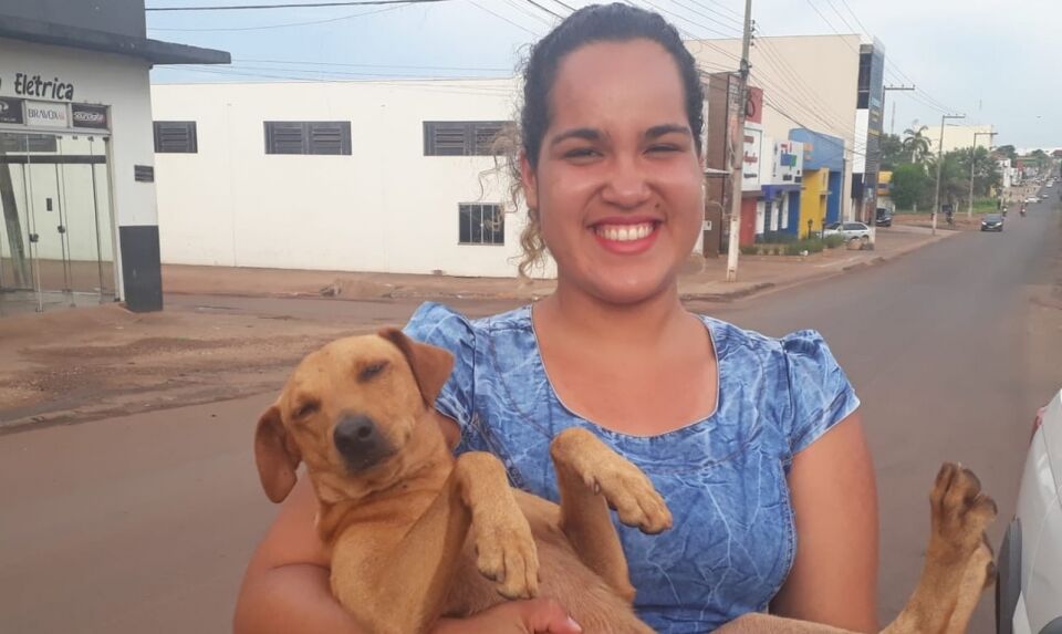 Cachorro espera por quase 7 horas dona que fazia Enem em Cacoal