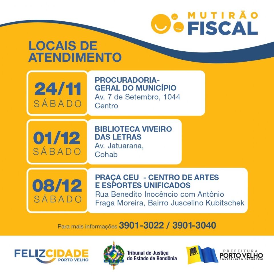 Mutirão para negociar dívidas com o Município será realizado neste sábado, 24