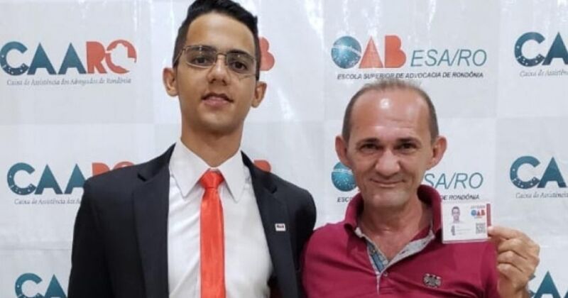 Aos 22 anos, filho de gari se torna advogado em Porto Velho