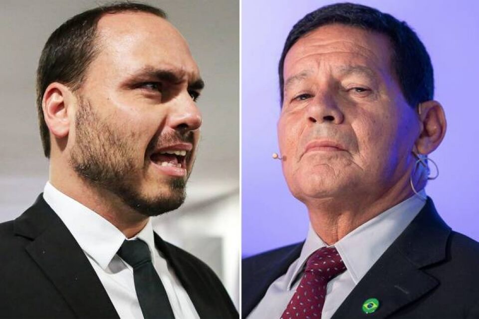 Carlos mantém ataques a Mourão após pedido de Bolsonaro por armísticio