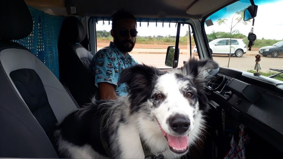 Farmacêutico e cadela de estimação passam por RO durante viagem de kombi rumo à Califórnia