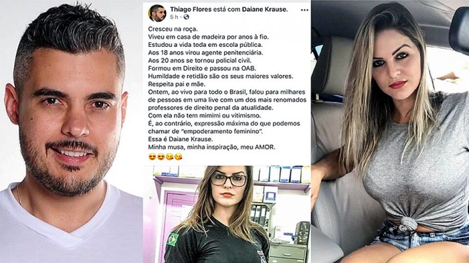 Em Rondônia, prefeito “delegato” faz declaração de amor nas redes sociais para policial “advogata”