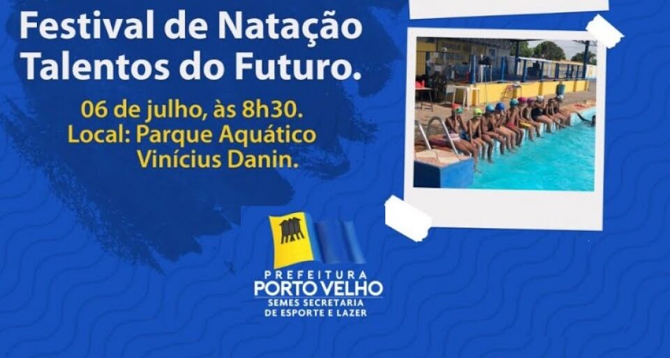 Festival de natação acontece neste sábado, 6/7