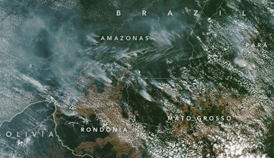 Os impressionantes registros da NASA sobre a Amazônia em chamas