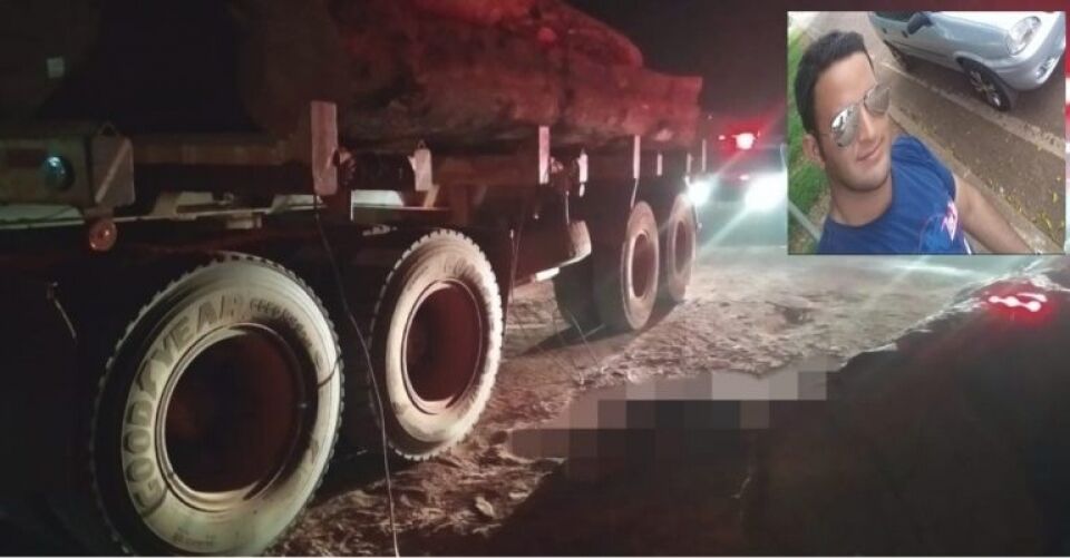 Homem é esmagado por tora enquanto carregava caminhão