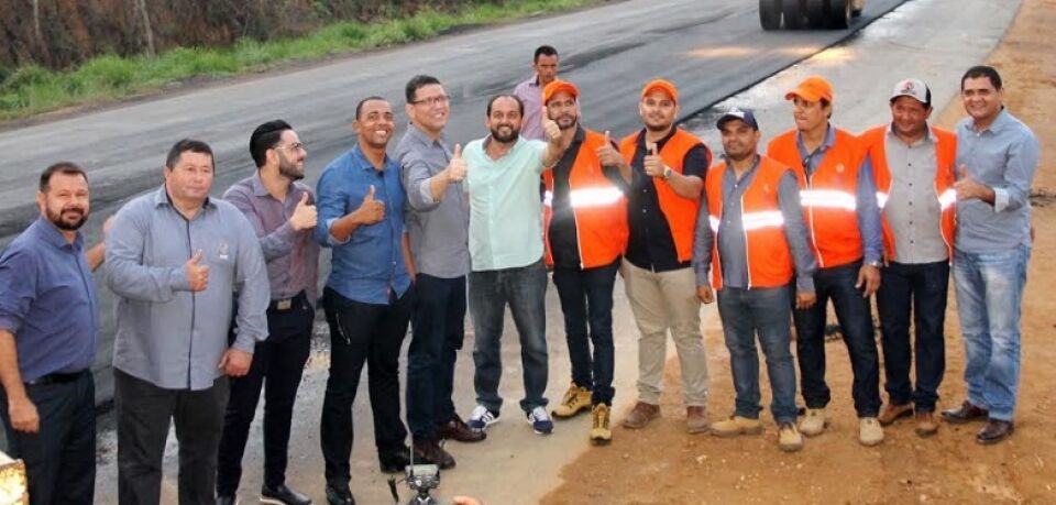 Presidente Laerte Gomes e governador Marcos Rocha visitam obras do Anel Viário de Ji-Paraná