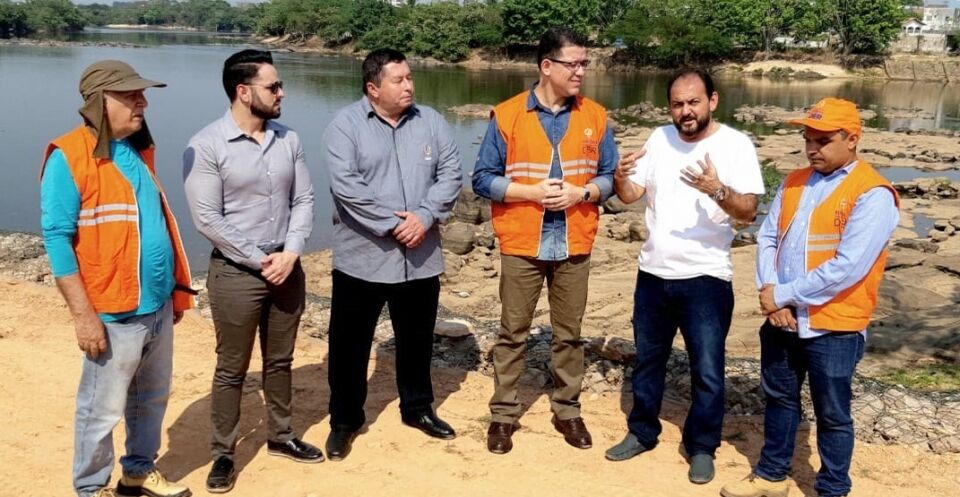 Presidente Laerte Gomes acompanha governador durante visita às obras do Beira Rio Cultural em Ji-Paraná