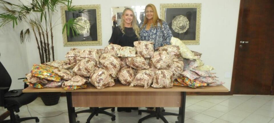 Primeira-dama recebe doação de brinquedos para crianças de residenciais