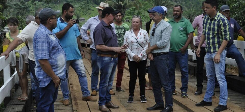 Deputado Geraldo da Rondônia inaugura ponte em Governador Jorge Teixeira. Estrutura impressiona pela qualidade